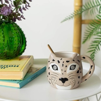 HRNČEK Leopard 500 ML KERAMICKÝ Balvi