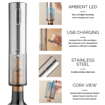 Elektrická vývrtka na víno L'HÉDONISTE Balvi