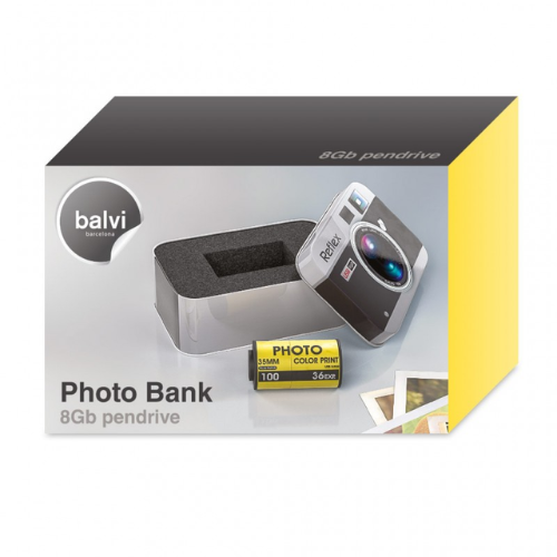 FOTOBANKA 8 Gb USB kľúč v kovovej krabičke - Balvi PHOTO BANK