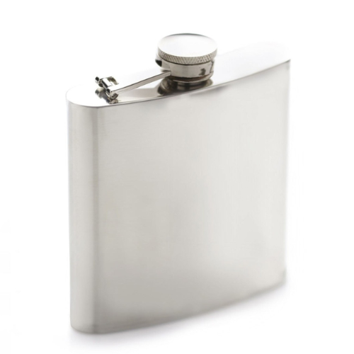 Ploskačka BarCraft Polished Stainless Steel Hip Flask 170ml