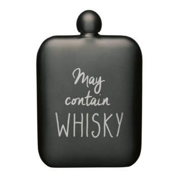 Ploskačka BarCraft 'May contain whiskey' Hip Flasks 175 ml