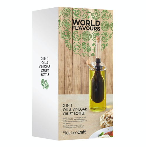  Sklenená fľaša na olej a ocot 350/100 ml KitchenCraft World of Flavours