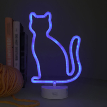 LED lampa s neónovým efektom - Mačka, Legami