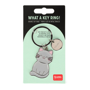 Smaltovaná kľúčenka Mačka – aký krúžok na kľúče! Legami