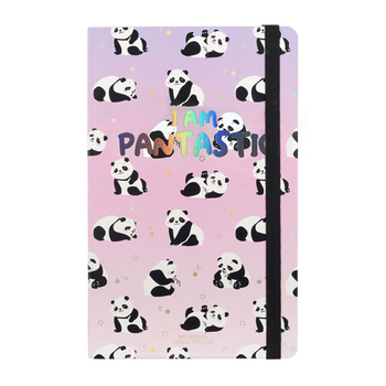 Foto zápisník Panda - linajkový - stredný - 164 stránok