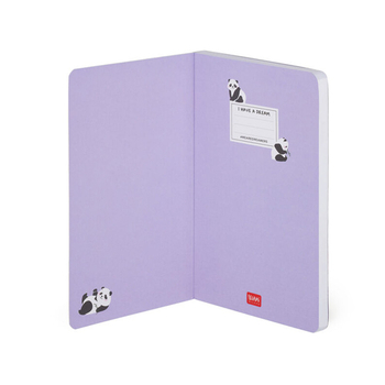 Foto zápisník Panda - linajkový - stredný - 164 stránok