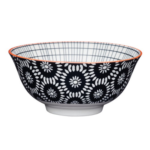 Miska KitchenCraft Black Swirl Centred 16cm