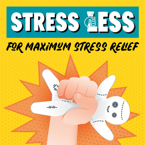 antistrosový darček Legami Anti-Stress Ball - Stress Less - voodoo ex