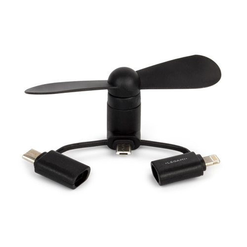 Mini ventilátor pre mobil Legami - iphone, USB-C, micro-usb