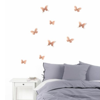 Dekorácia na stenu METAL MARIPOSA SET / 9ks