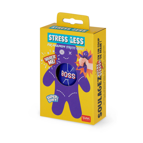 antistrosový darček Legami Anti-Stress Ball - Stress Less - Voodoo Boss