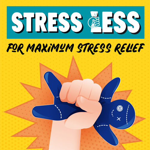 antistrosový darček Legami Anti-Stress Ball - Stress Less - Voodoo Boss