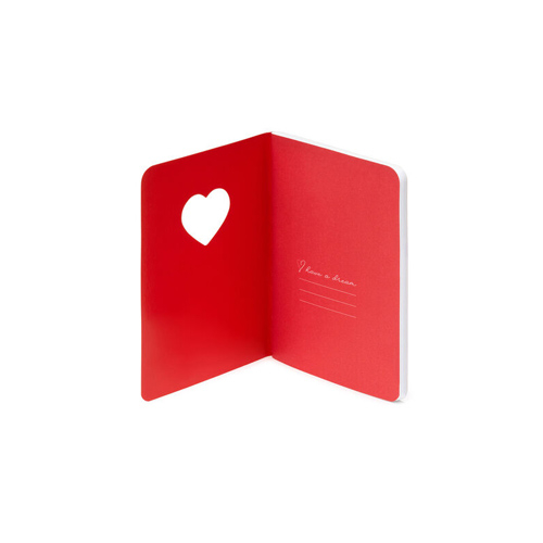 Legami - zošit linajkový A6 80 strán - Heart / Srdce
