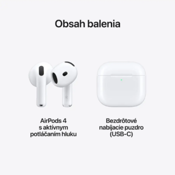 Apple AirPods (4. generácie) s aktívnym potlačením hluku - 1T