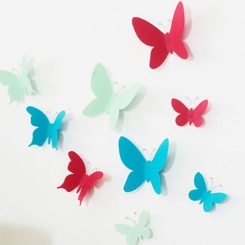 Dekorácia na stenu MARIPOSA  SET / 9ks farebná Umbra