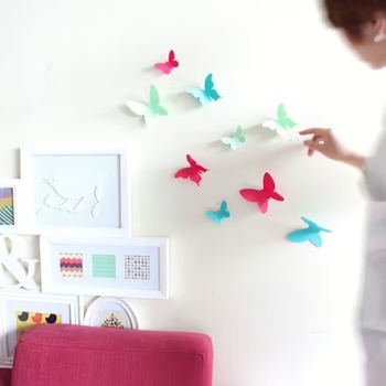 Dekorácia na stenu MARIPOSA  SET / 9ks farebná Umbra