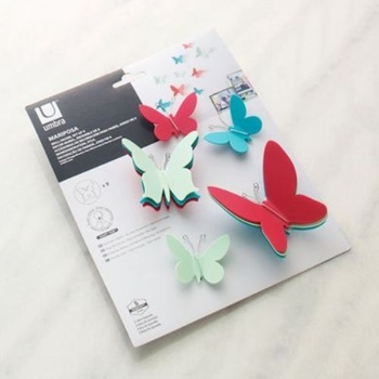 Dekorácia na stenu MARIPOSA  SET / 9ks farebná Umbra