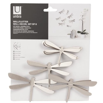 Dekorácia na stenu WALLFLUTTER SET / 8ks Umbra
