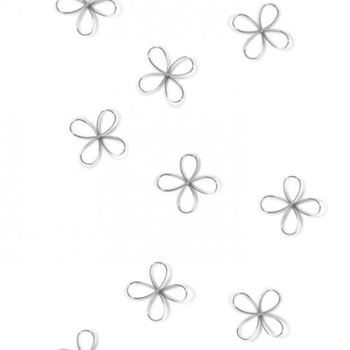 Dekorácia na stenu FLEUR SET / 9ks chróm Umbra	