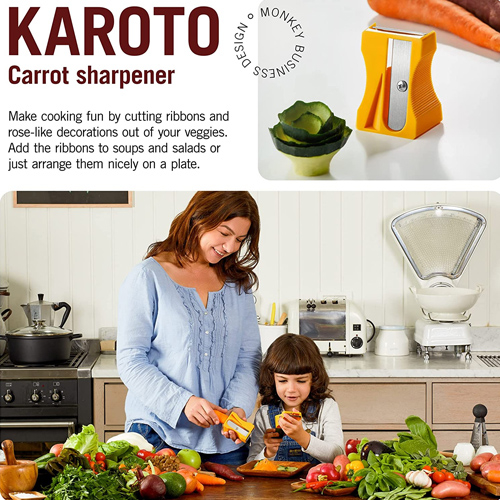 KAROTO Vegetable Peeler & Curler - oranzova
