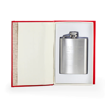 Kikkerland Hair of the Dog Flask - ploskačka v knižke