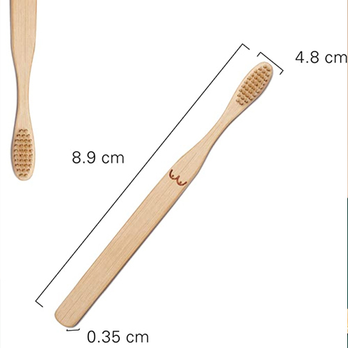 Kikkerland Nudie Bamboo Toothbrush Set - set bambusové zubné kefky 
