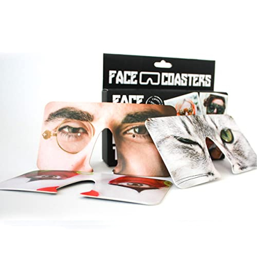 Gift Republic Face Coasters - vtipné podpohárniky set/20ks