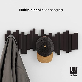 Nástenný vešiak Sticks tmavo hnedý Umbra