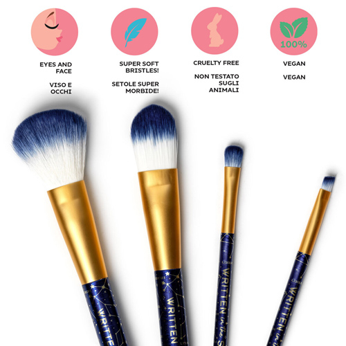 Legami Set Of 4 Makeup Brushes - Oh My Glow! STARS - Sada 4 štetcov na make-up