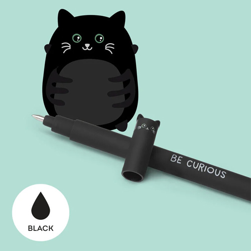 Legami Erasable Gel Pen Cats - vymazateľné gélové pero - čierna náplň