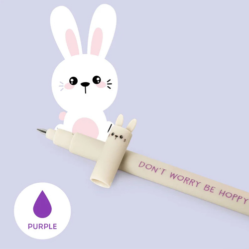 Legami Erasable Gel Pen Bunny - vymazateľné gélové pero - fialová náplň