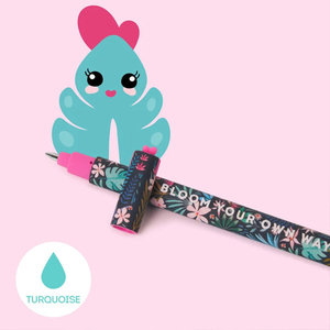 Legami Erasable Gel Pen Flora - vymazateľné gélové pero - tyrkysová náplň