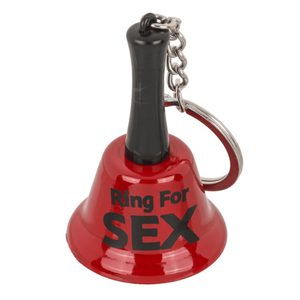 Kovová kľúčenka, zvonček - Ring for Sex
