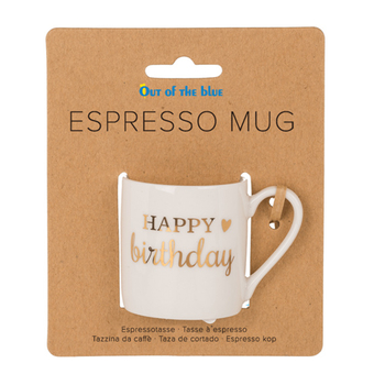 Šálka ​​na espresso, Happy Birthday, cca 5 x 7 cm