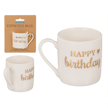 Šálka ​​na espresso, Happy Birthday, cca 5 x 7 cm