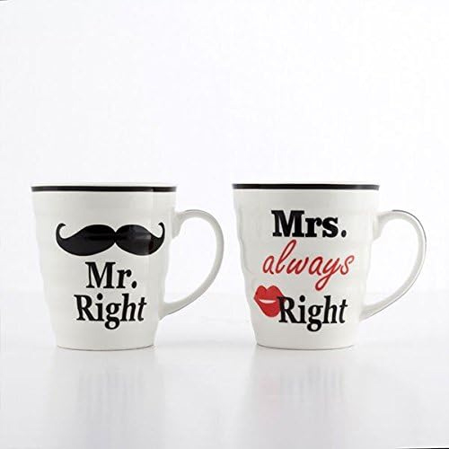 Porcelánové hrnčeky, Mr Right & Mrs Always Right