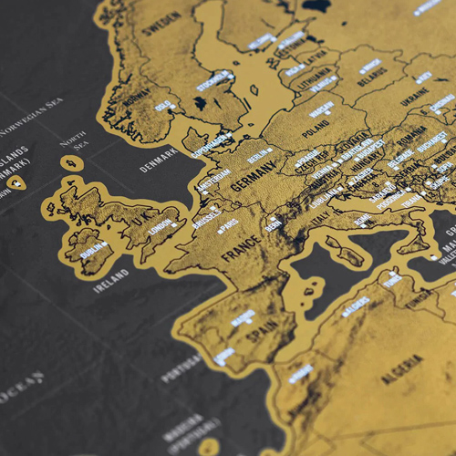 Luckies Scratch Map® Deluxe - stieracia mapa sveta