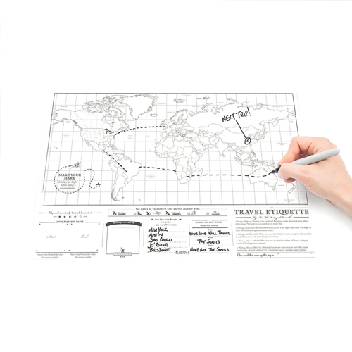 Luckies Scratch Map® Original Travel - stieracia mapa sveta malá