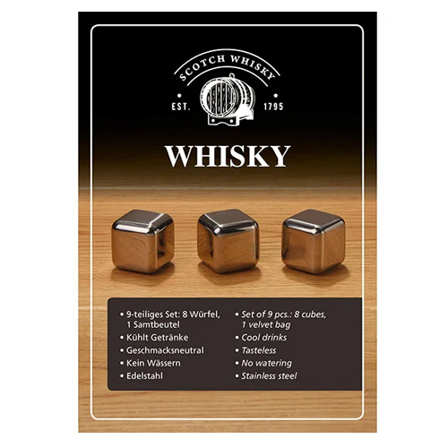 g.wurm - Whisky stainless steel cubes, 8 pcs - chladiace kamene do whisky nerezové 8ks