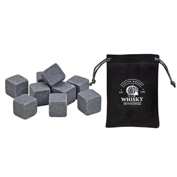g.wurm - 9pcs basalt stones + a black velvet bag - 9ks čadičových kameňov + čierne zamatové vrecúško
