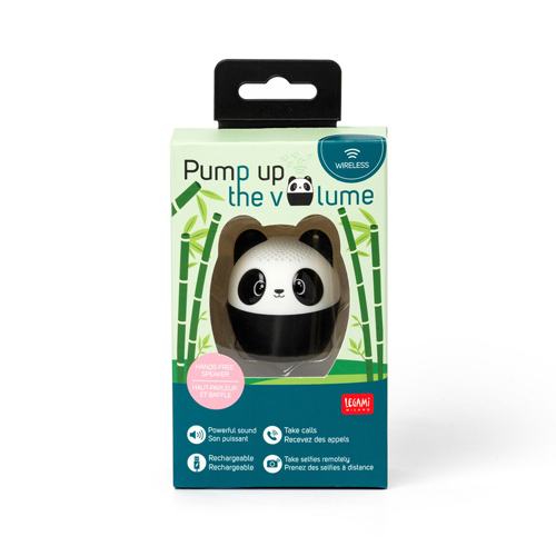 Legami Mini Wireless Hands-Free Speaker - Pump Up The Volume - reproduktor wirelass Panda