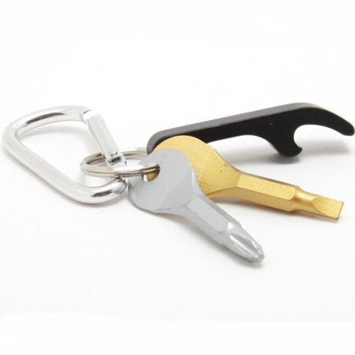 Kikkerland Key Tools - kľúčenka set 3 nástroje a karabína