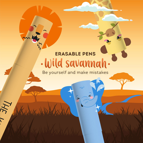 Legami Erasable Gel Pen Elephant - vymazateľné gélové pero - modrá náplň