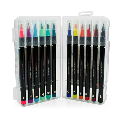 Legami Set of 12 Brush Markers - Sada 12 ks fixkových štetcov
