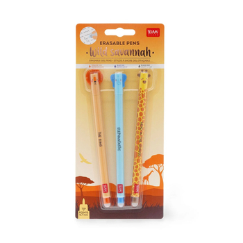 Legami -  Set of 3 Erasable Gel Pens Savannah - set 3 vymazateľné gélové perá