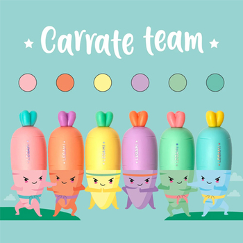 Legami Set Of 6 Mini Highlighters - Carrate Team - set 6 mini zvýrazňovačov