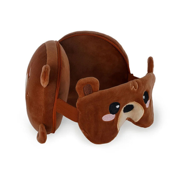Legami BEAR - Roztomilý cestovný vankúšik s maskou na spanie