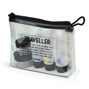 Legami Traveller Set - 1 lopatka, 3 prázdne fľaše a 2 prázdne kelímky