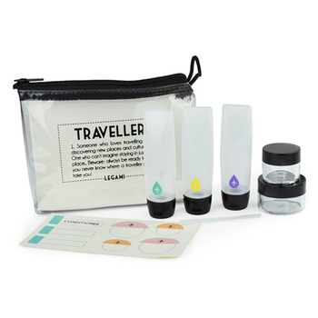 Legami Traveller Set - 1 lopatka, 3 prázdne fľaše a 2 prázdne kelímky