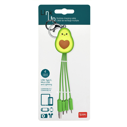 Legami Link Up - Multiple Charging Cable - Avocado